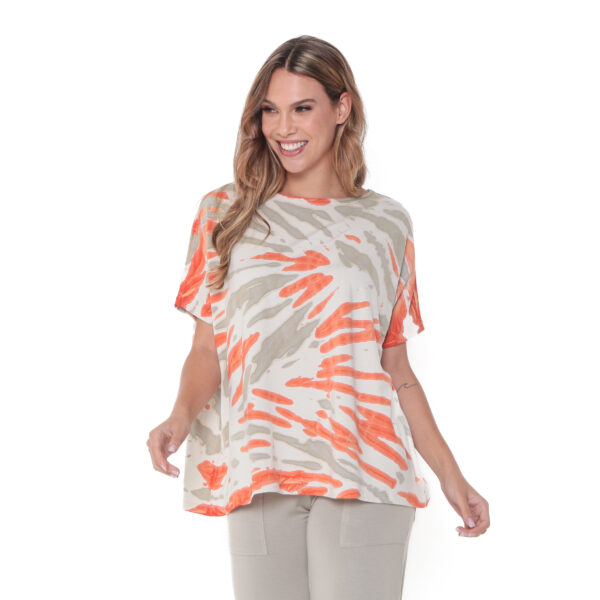 Blusa Feminina Estampada De Malha - Bicolor - Imagem 4