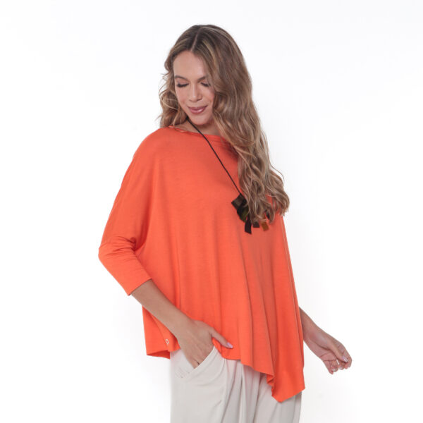 Blusa Diagonal Feminina em Malha Lisa - Imagem 8