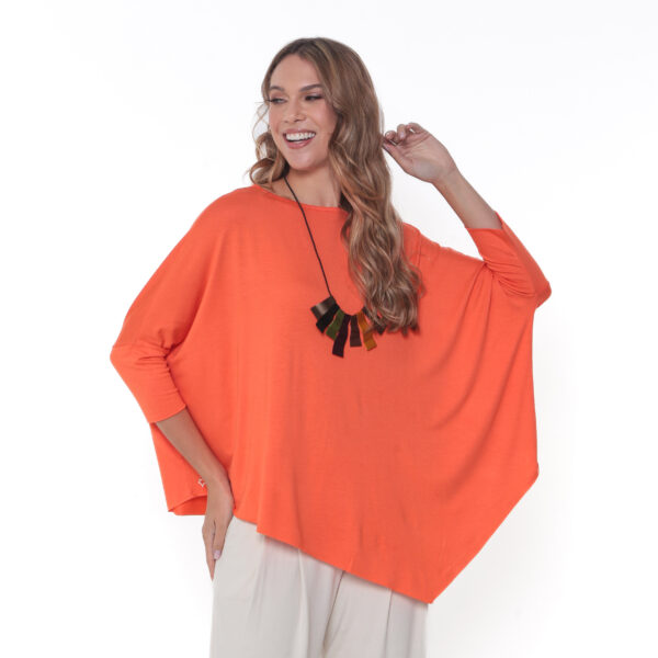 Blusa Diagonal Feminina em Malha Lisa - Imagem 9