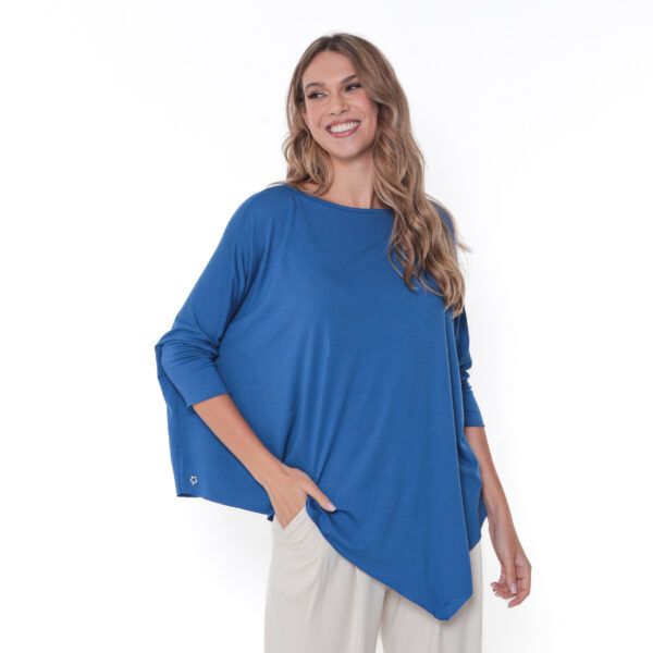 Blusa Diagonal Feminina em Malha Lisa - Imagem 13