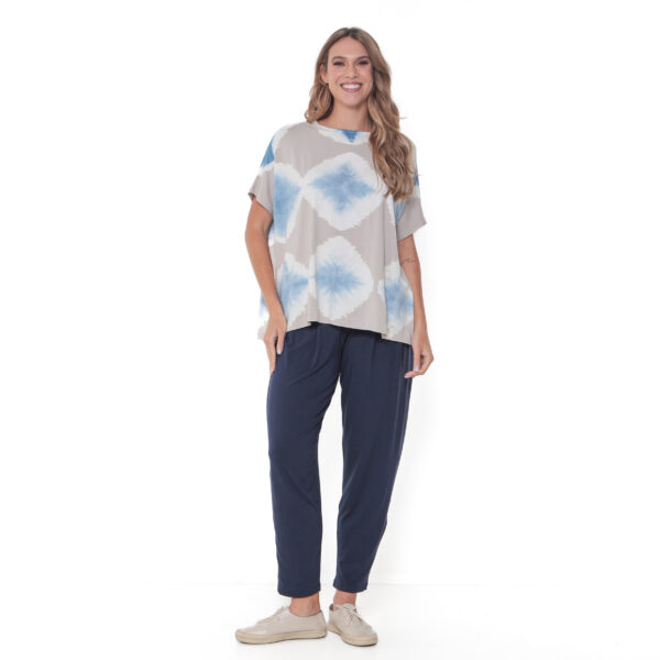 Blusa Feminina Em Malha Estampada - Tie Dye - Imagem 3