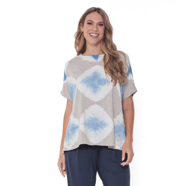 Blusa Feminina Em Malha Estampada - Tie Dye - Imagem 2