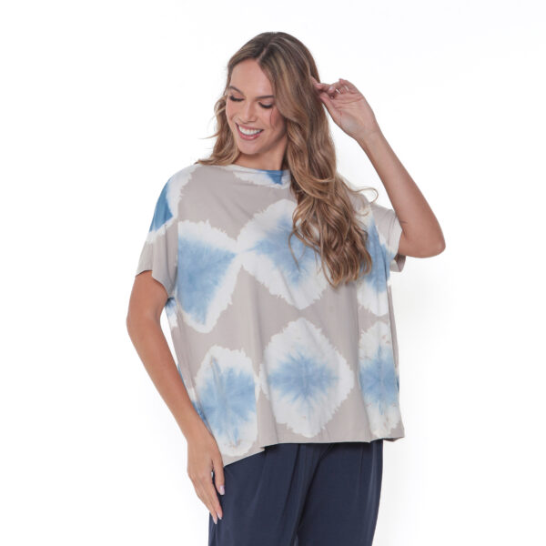 Blusa Feminina Em Malha Estampada - Tie Dye - Imagem 4
