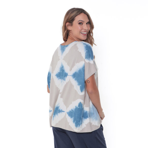 Blusa Feminina Em Malha Estampada - Tie Dye - Imagem 5