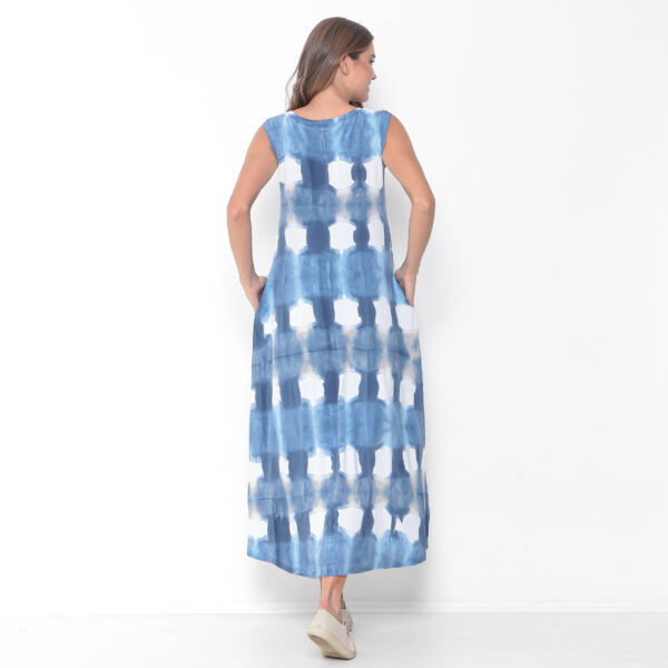 Vestido em Malha Estampado Tie Dye - Azul - Imagem 5