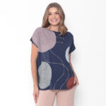 Blusa Feminina Em Malha Estampada - Marinho - Imagem 3