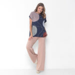 Blusa Feminina Em Malha Estampada - Marinho - Imagem 4