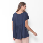 Blusa Feminina Em Malha Estampada - Marinho - Imagem 5
