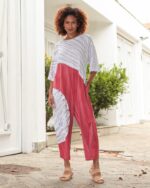 Macacão Feminino Em Malha Estampado - Branco