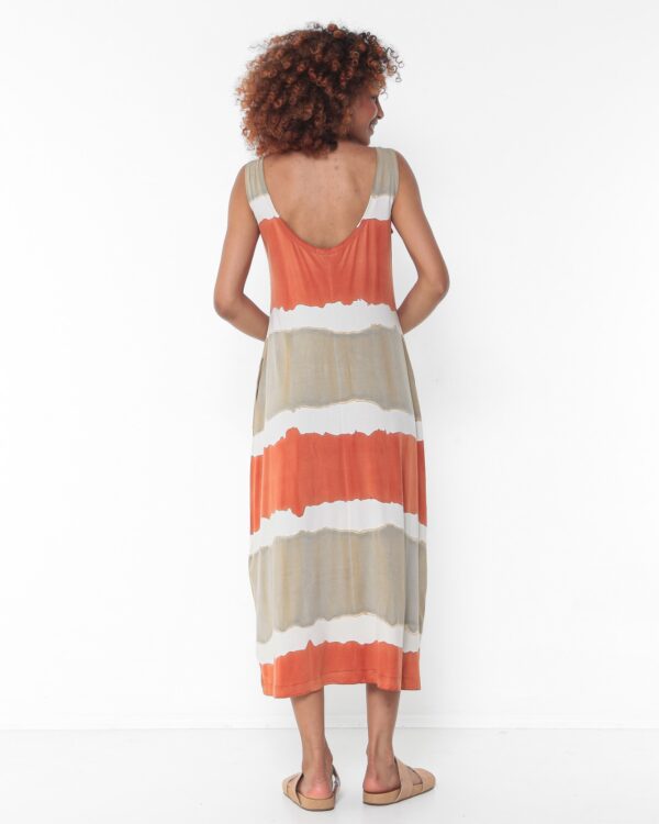 Vestido Em Malha Estampado Com Bolsos - Listrado - Imagem 5