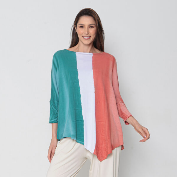 Blusa Feminina Em Malha Estampada Mangas Compridas - Branca - Imagem 1