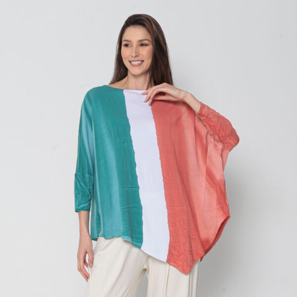 Blusa Feminina Em Malha Estampada Mangas Compridas - Branca - Imagem 4