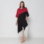 Macacão Feminino Em Malha Estampado Mangas Amplas - Preto