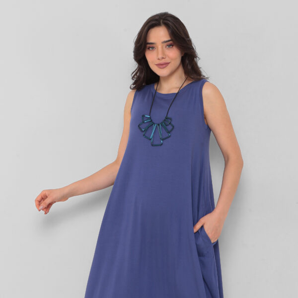 Vestido Em Malha Sem Mangas Com Bolsos - Imagem 3