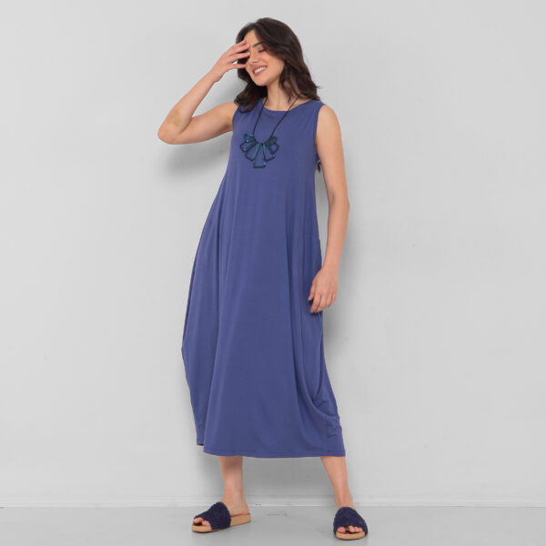 Vestido Em Malha Sem Mangas Com Bolsos - Imagem 2