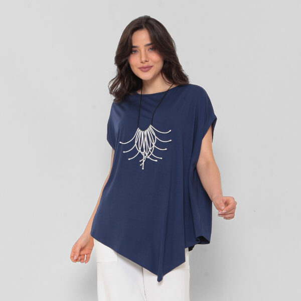 Blusa Feminina Em Malha Mangas Curtas - Imagem 22