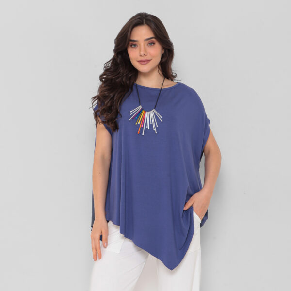 Blusa Feminina Em Malha Mangas Curtas - Imagem 1