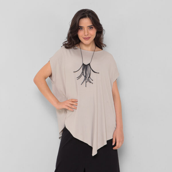 Blusa Feminina Em Malha Mangas Curtas - Imagem 6