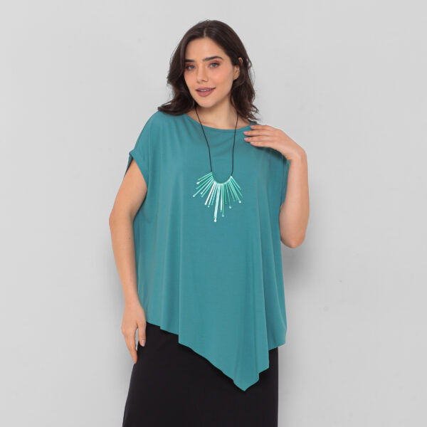 Blusa Feminina Em Malha Mangas Curtas - Imagem 12