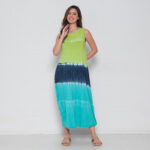 Vestido Em Malha Estampado Com Bolsos Sem Mangas - Tie Dye - Imagem 4