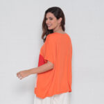 Blusa Feminina Em Malha Estampada - Laranja - Imagem 5