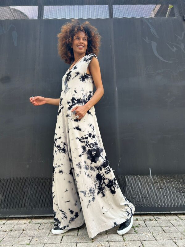 Macacão Feminino Em Malha Estampado - Tie Dye - Imagem 2