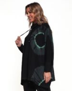 Poncho Em Malha Estampado Gola Rolê E Mangas Compridas - Verde Musgo - Imagem 2