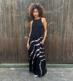 Vestido Em Malha Estampado De Alcinha Com Bolsos - Tie Dye