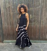 Vestido Em Malha Estampado De Alcinha Com Bolsos - Tie Dye - Imagem 3