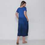 Vestido Em Malha Estampado Com Bolsos E Mangas Curtas - Degradê - Imagem 5