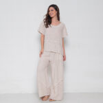 Conjunto Em Linho Com Bolsos E Detalhes Em Renda - Imagem 16
