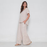 Conjunto Em Linho Com Bolsos E Detalhes Em Renda - Imagem 18