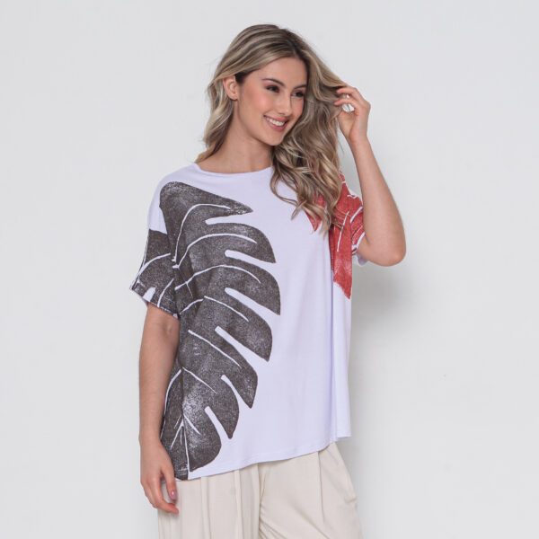 Blusa Feminina Em Malha Estampada - Imagem 4