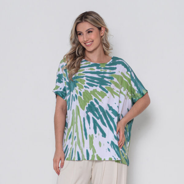 Blusa Feminina Em Malha Estampada - Branca - Imagem 3