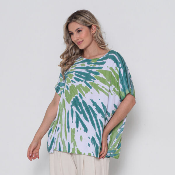 Blusa Feminina Em Malha Estampada - Branca - Imagem 2