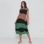 Vestido Em Malha Estampado Com Bolsos E Mangas Curtas - Listrada - Imagem 4
