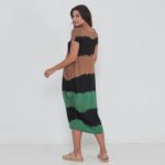 Vestido Em Malha Estampado Com Bolsos E Mangas Curtas - Listrada - Imagem 5