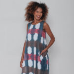 Vestido Tie Dye em Malha sem Manga - Xadrez Italy - Imagem 2