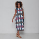 Vestido Tie Dye em Malha sem Manga - Xadrez Italy - Imagem 3