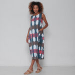 Vestido Tie Dye em Malha sem Manga - Xadrez Italy - Imagem 4