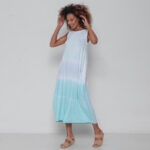 Vestido em Malha Tie Dye - Verde Claro - Imagem 4