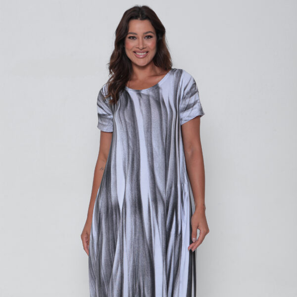 Vestido em Malha Estampado - Branco - Imagem 2