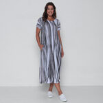 Vestido em Malha Estampado - Branco