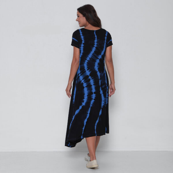Vestido em Malha Estampado - Azul - Imagem 5