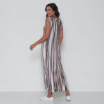 Vestido em Malha Estampado Sem Mangas - Off - Imagem 4