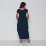 Vestido em Malha Manga Curta Estampado - Marinho - Imagem 5