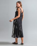 Vestido em Malha Estampado sem Manga - Preto - Imagem 4