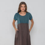 Vestido Atenas em Malha Estampado - Petróleo - Imagem 2