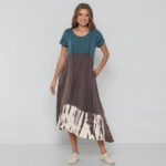 Vestido Atenas em Malha Estampado - Petróleo