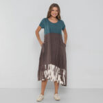 Vestido Atenas em Malha Estampado - Petróleo - Imagem 3